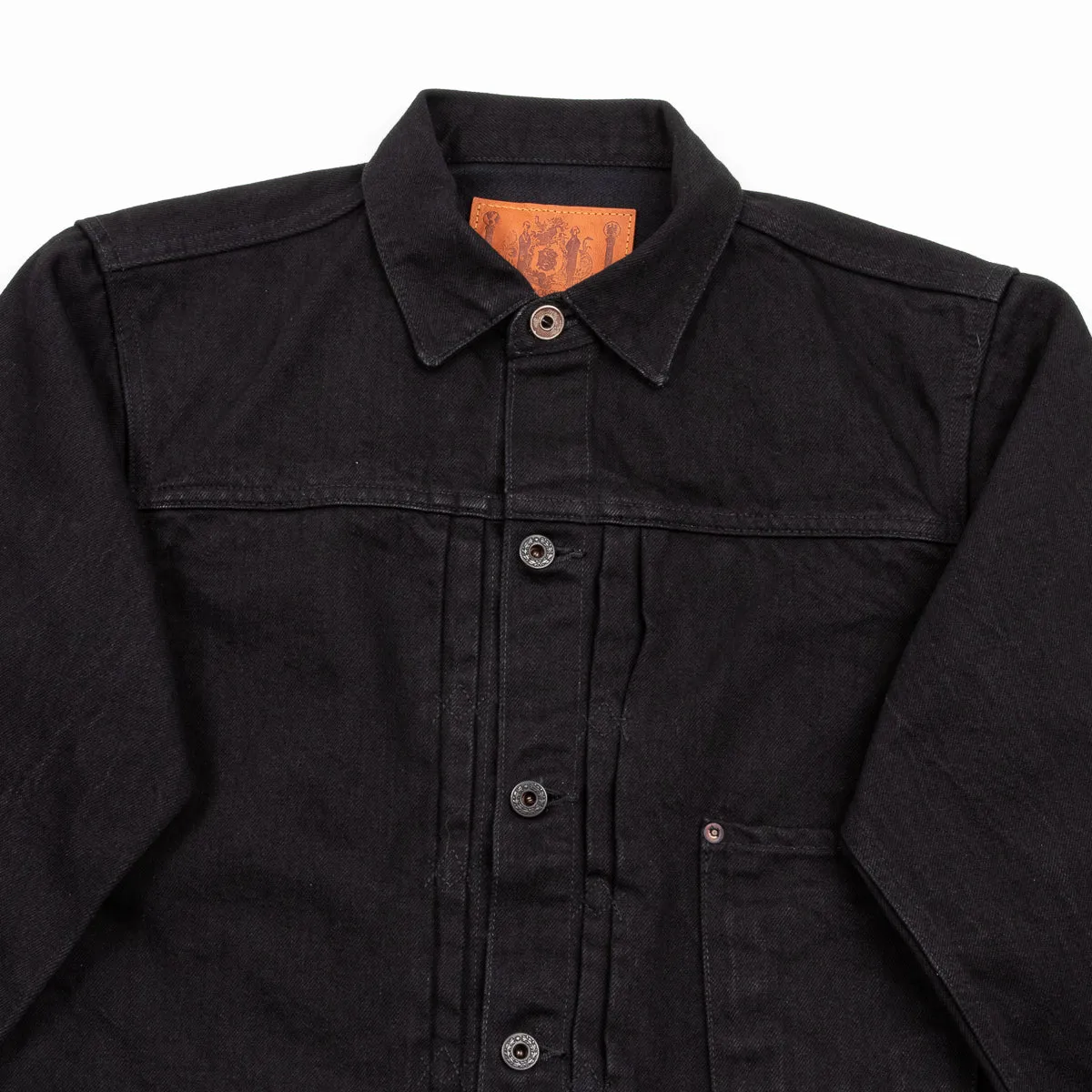 15oz Black Denim Pleats Jacket