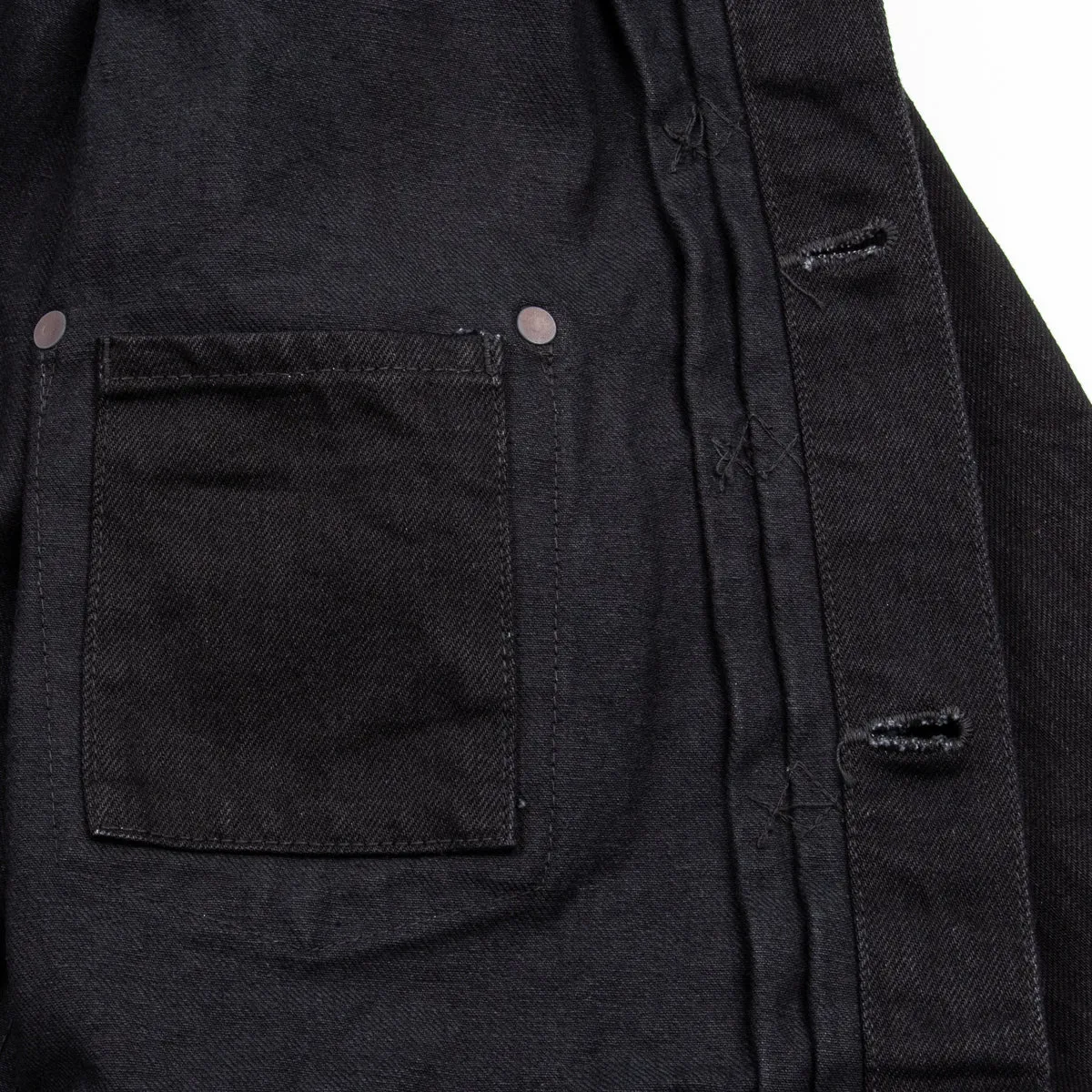 15oz Black Denim Pleats Jacket