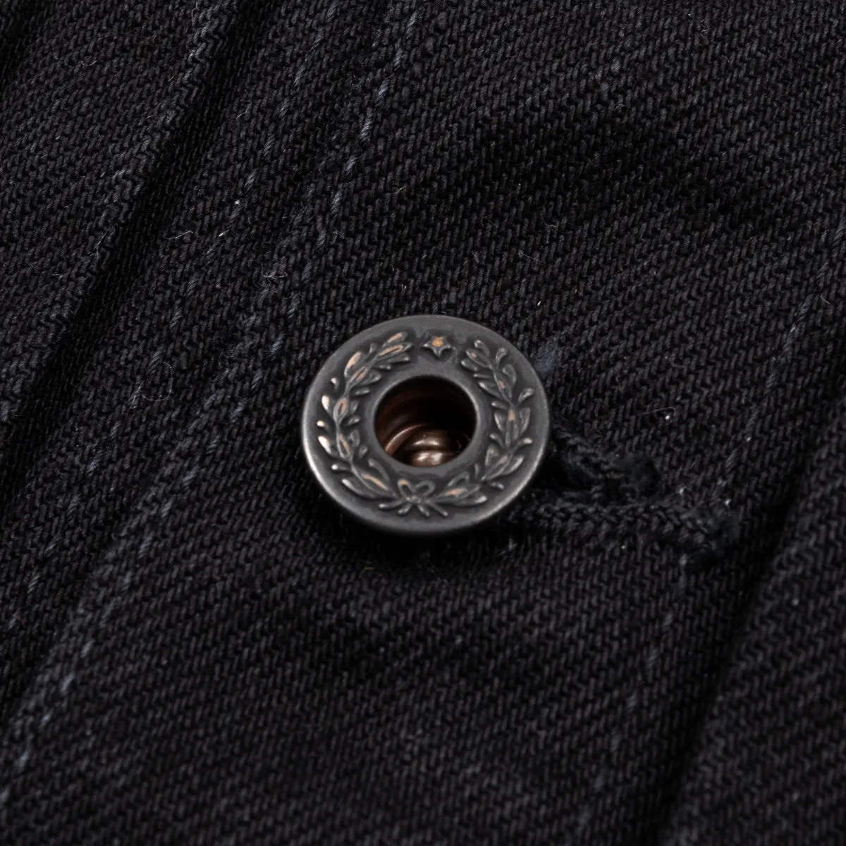 15oz Black Denim Pleats Jacket