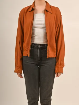 1940s Rusty Coloured Lightweight Frontzip Fall Jacket