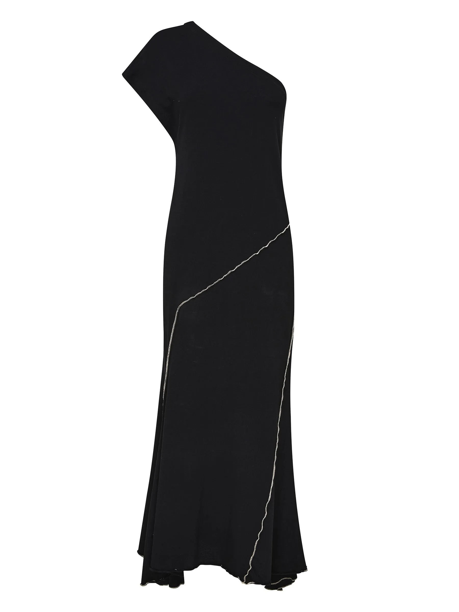 asymmetric one shoulder dress