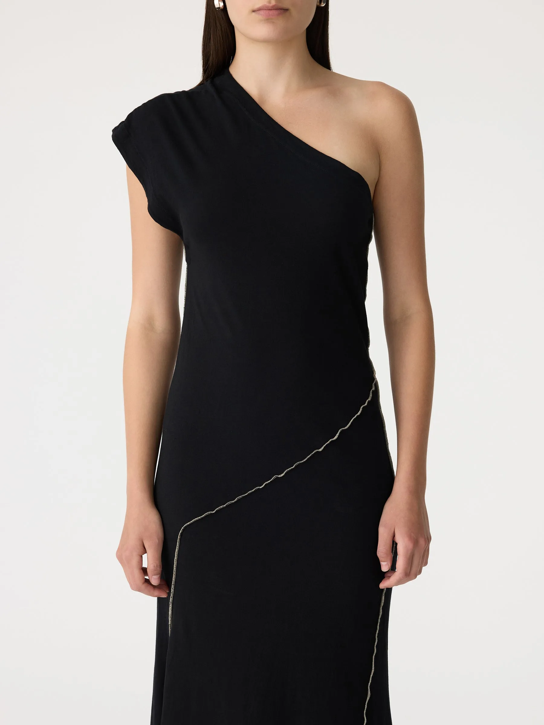 asymmetric one shoulder dress