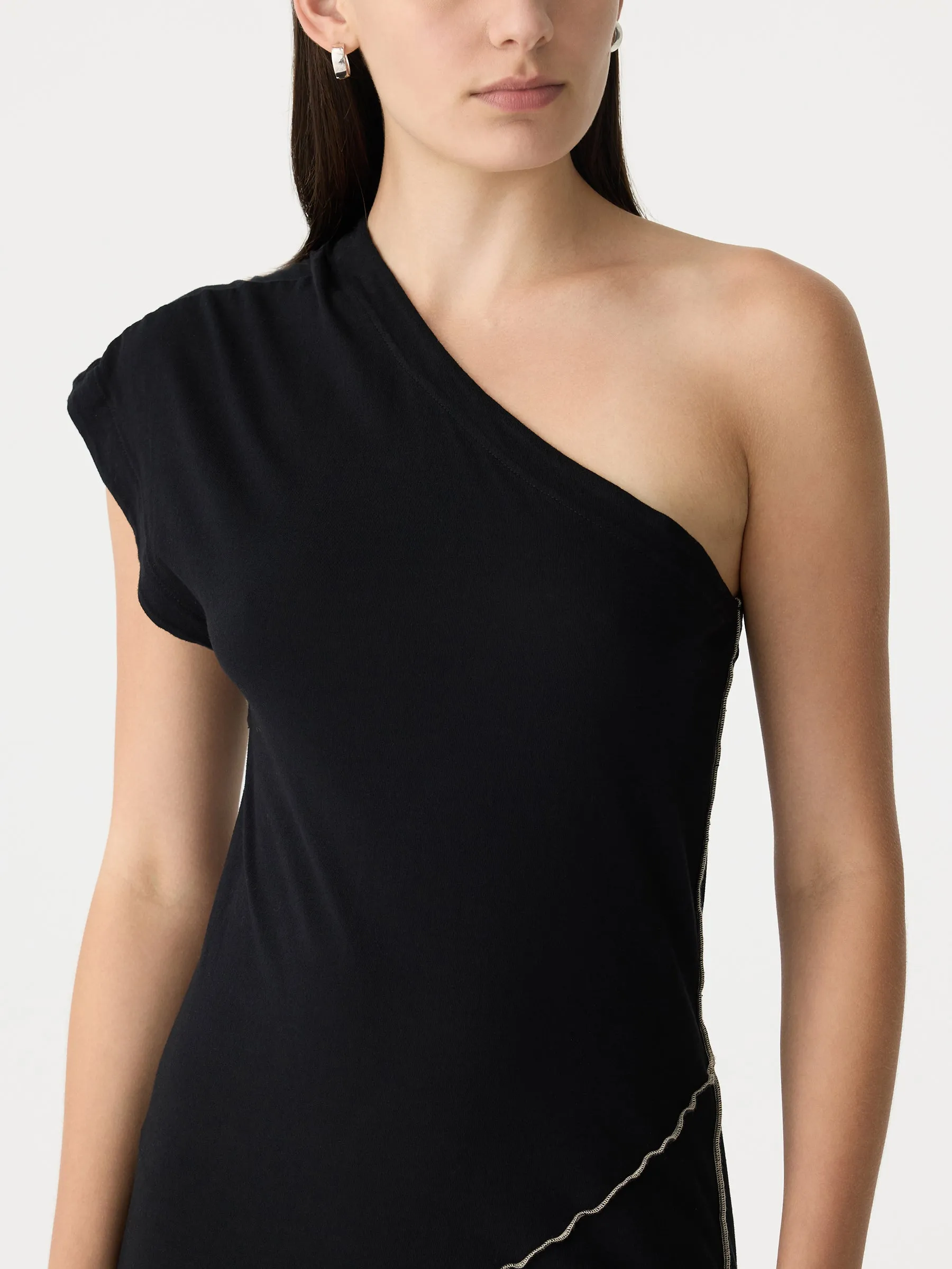 asymmetric one shoulder dress