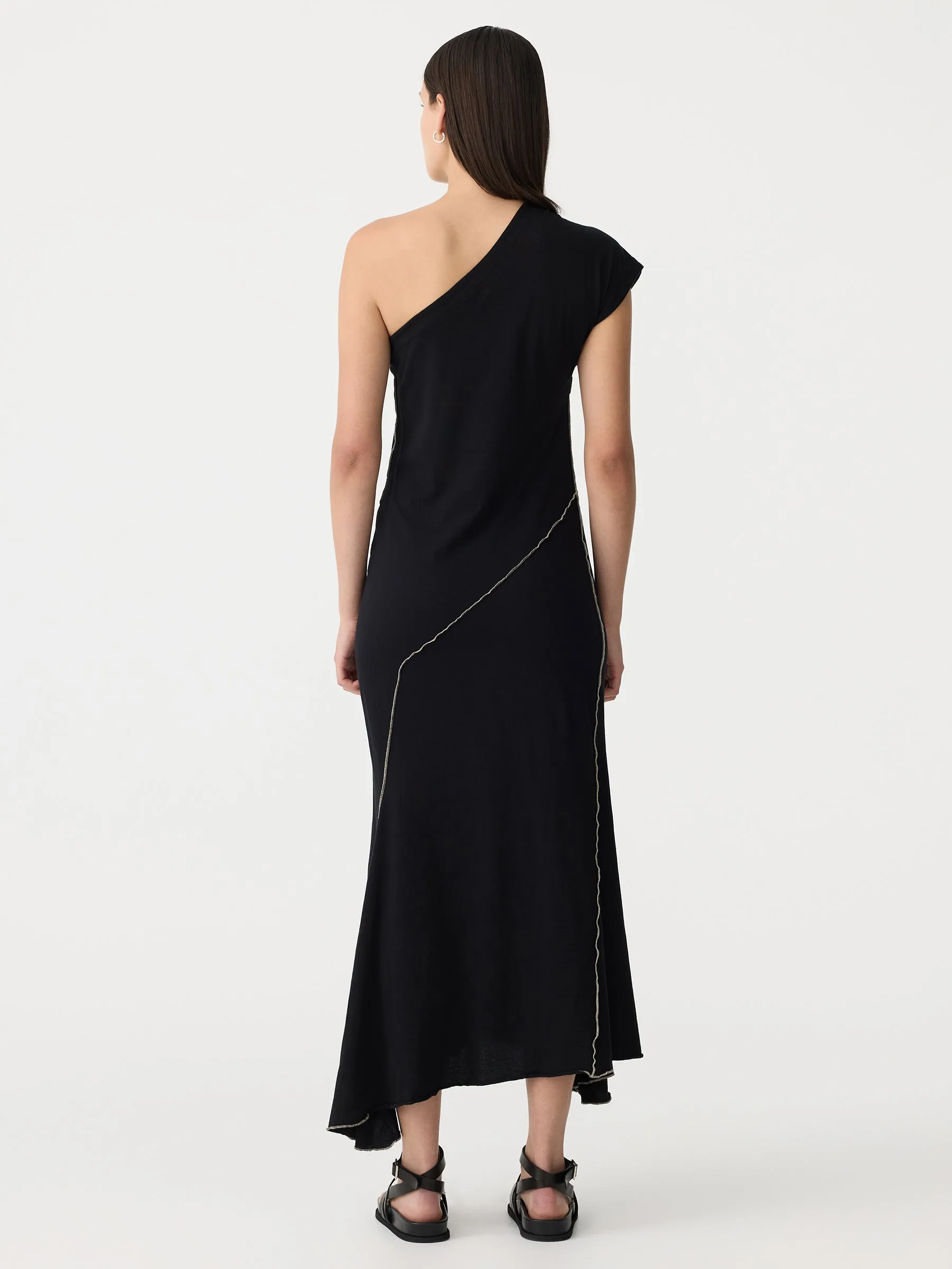 asymmetric one shoulder dress