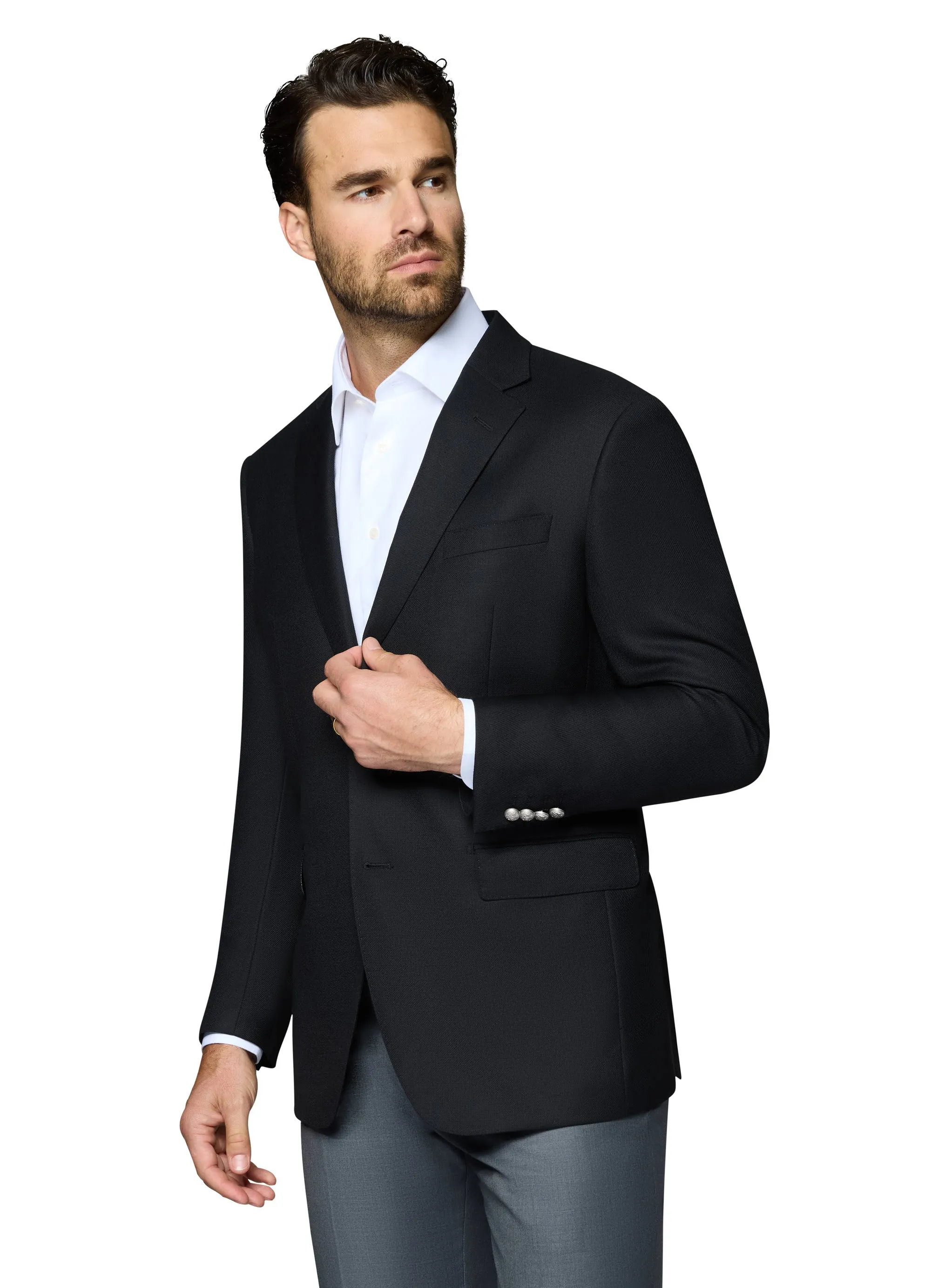 Berragamo Elegant Wool Blazer Modern Fit - Black