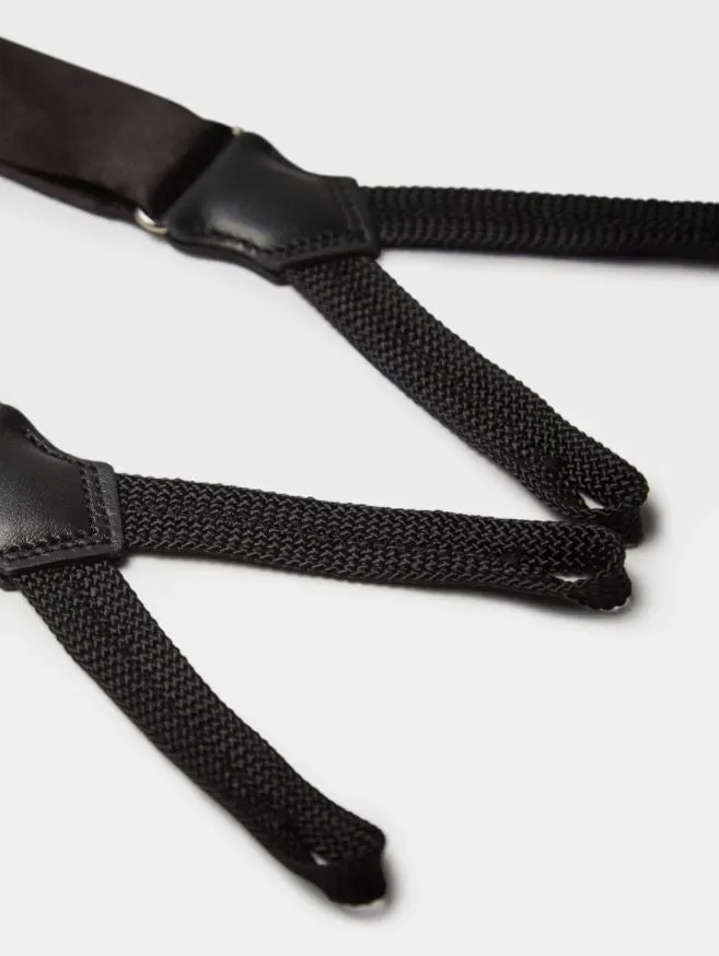 Black Silk Suspenders