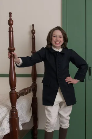 Boys Wool Frock Coat | Navy