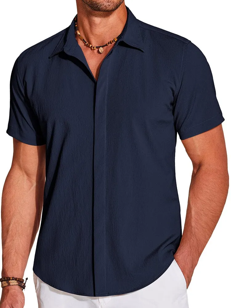 Casual Wrinkle Free Textured Shirt (US Only)