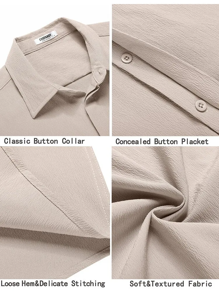 Casual Wrinkle Free Textured Shirt (US Only)