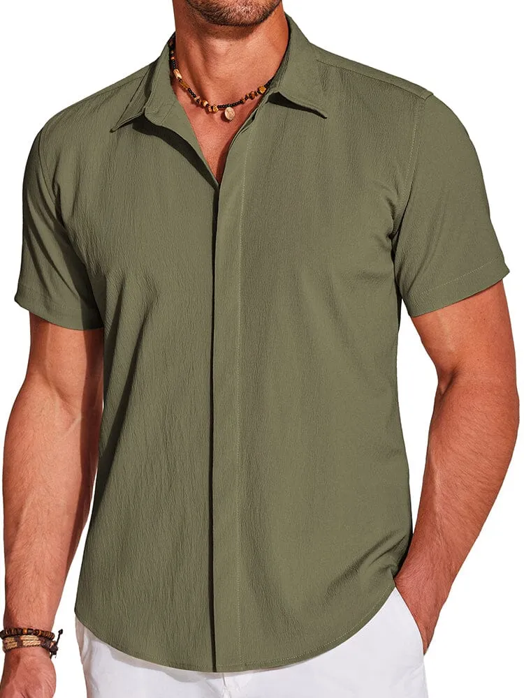 Casual Wrinkle Free Textured Shirt (US Only)