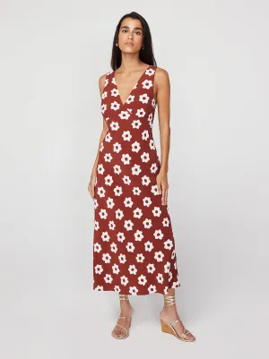 Claire Auburn Tiled Floral Slip Dress