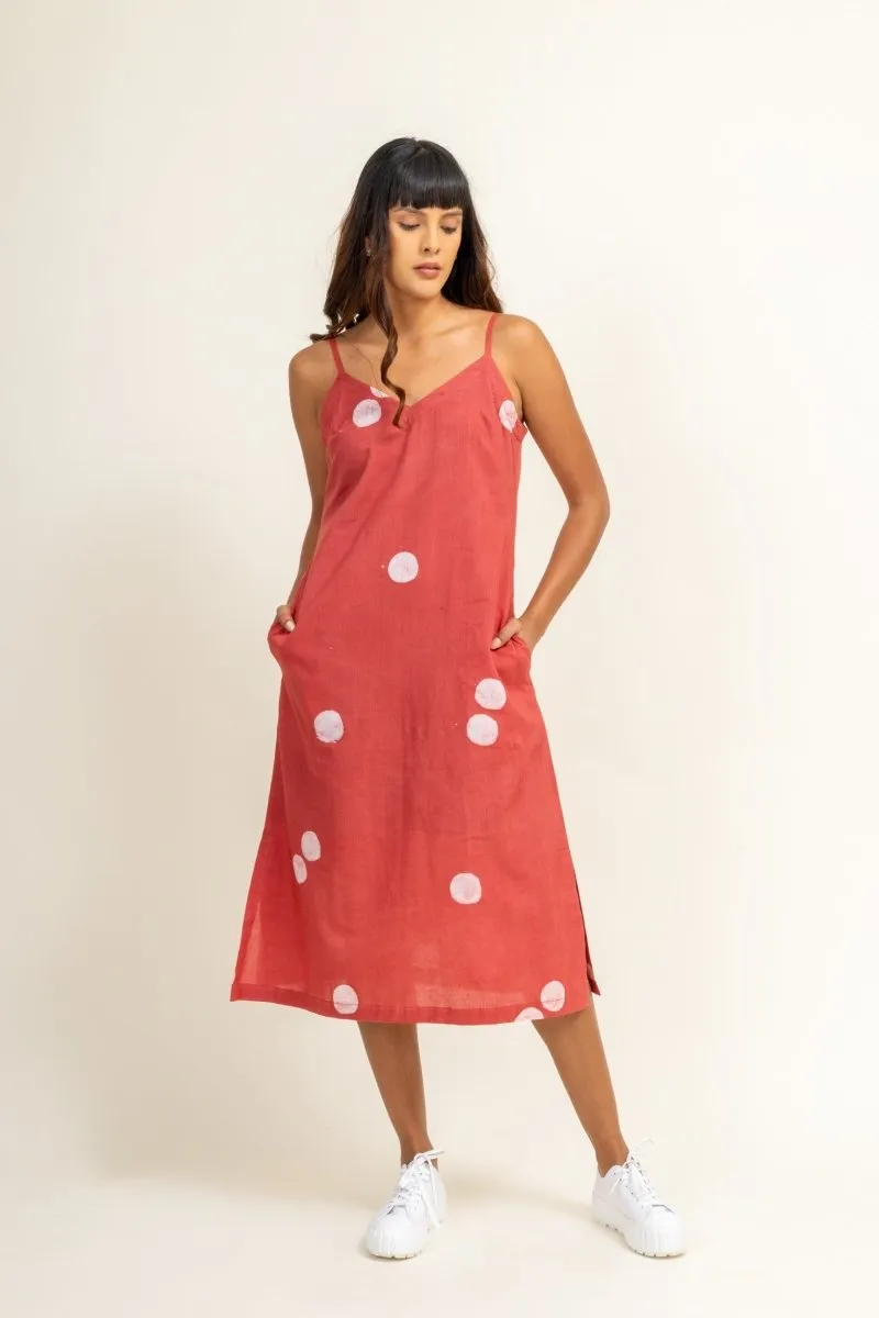 Coral Slip Upcycled Cotton Dress