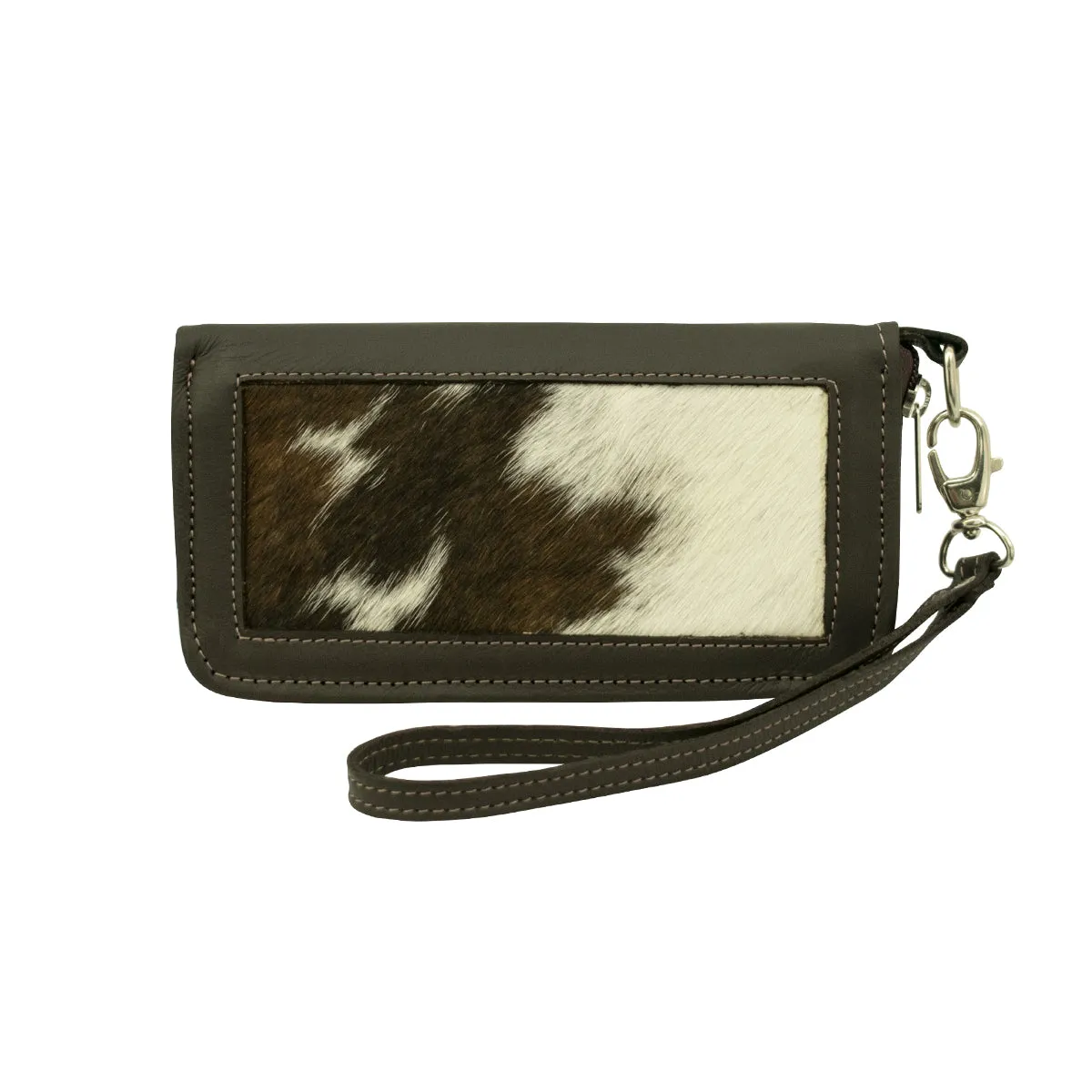 Cowtown Zip-Around Wallet w/ Hair-On Hide