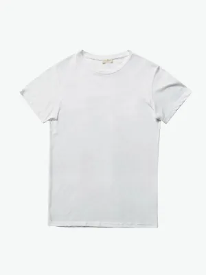 Crewneck Slim Fit Organic Cotton T-shirt White