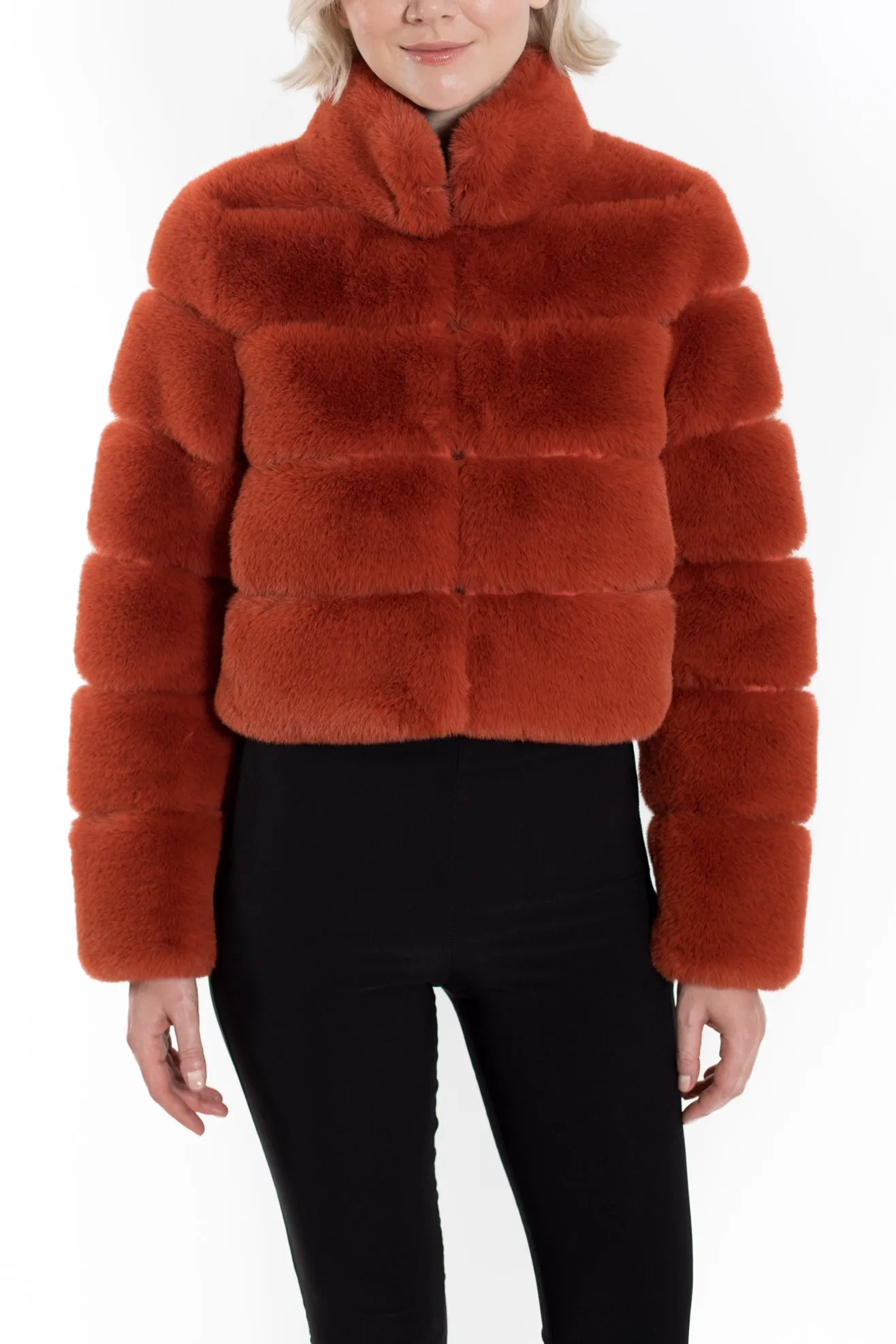 DEVON - Cropped Fur Jacket