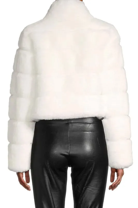 DEVON - Cropped Fur Jacket