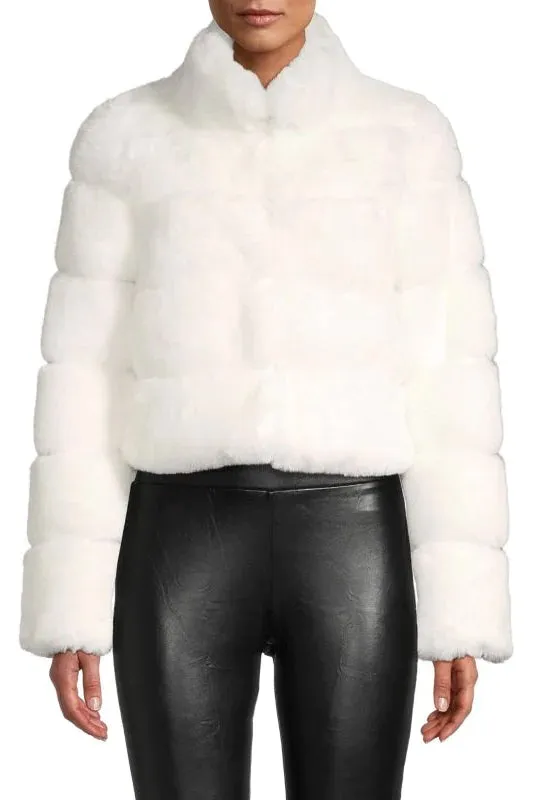 DEVON - Cropped Fur Jacket