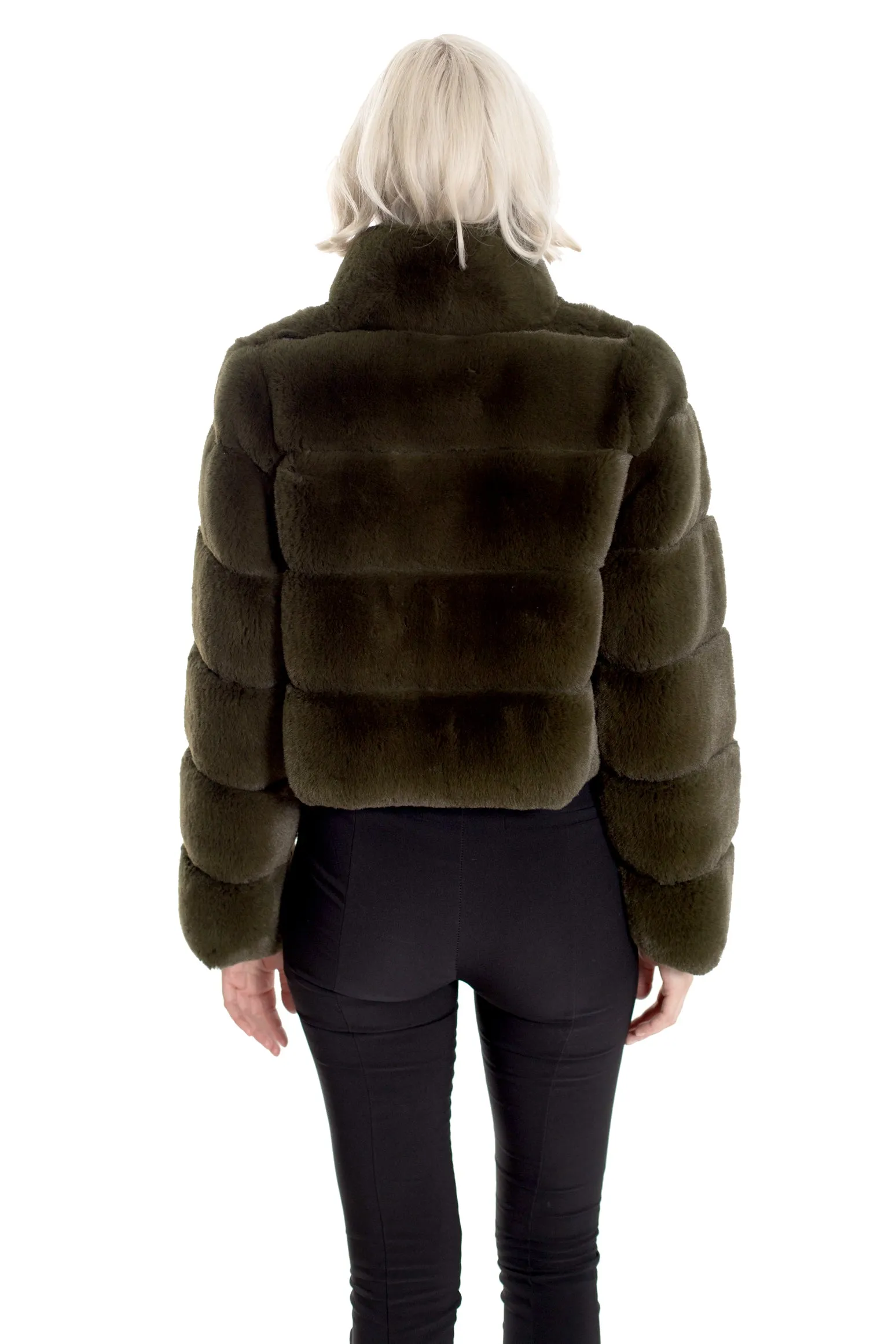 DEVON - Cropped Fur Jacket