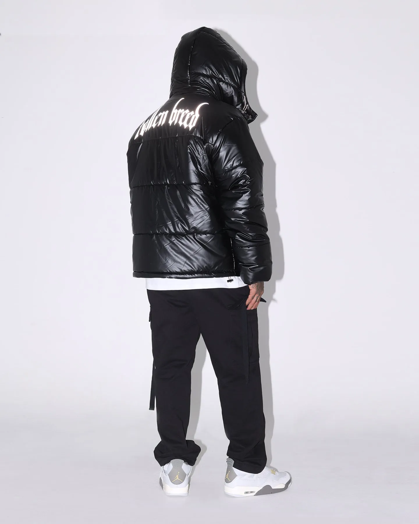 Fallen Breed Logo Puffer Jacket Black