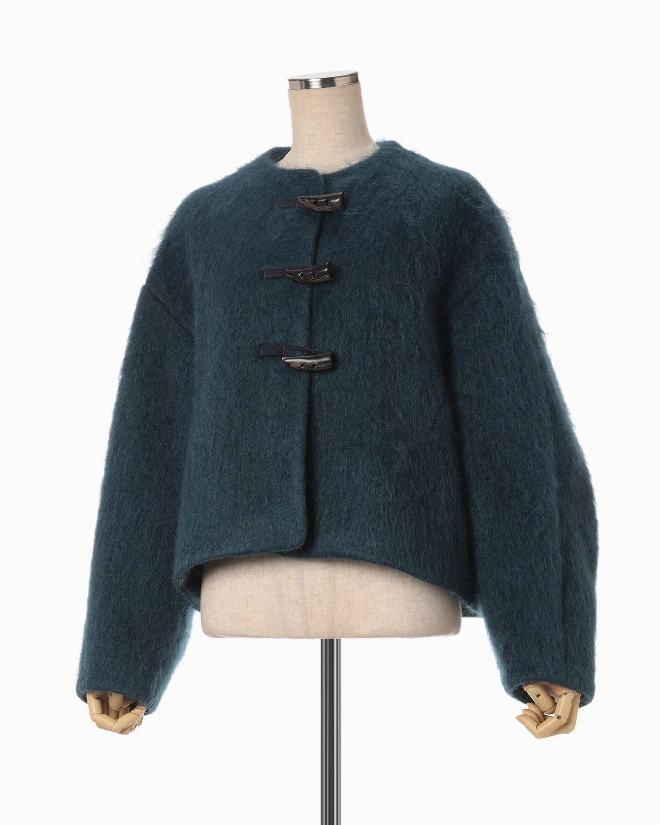 Gradient Dye Mohair Cropped Coat