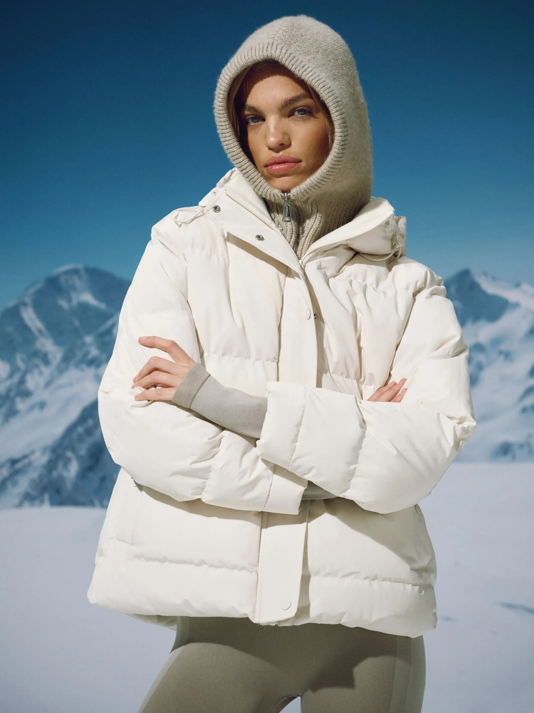 Hooded Puffer Jacket - Marshmallow White