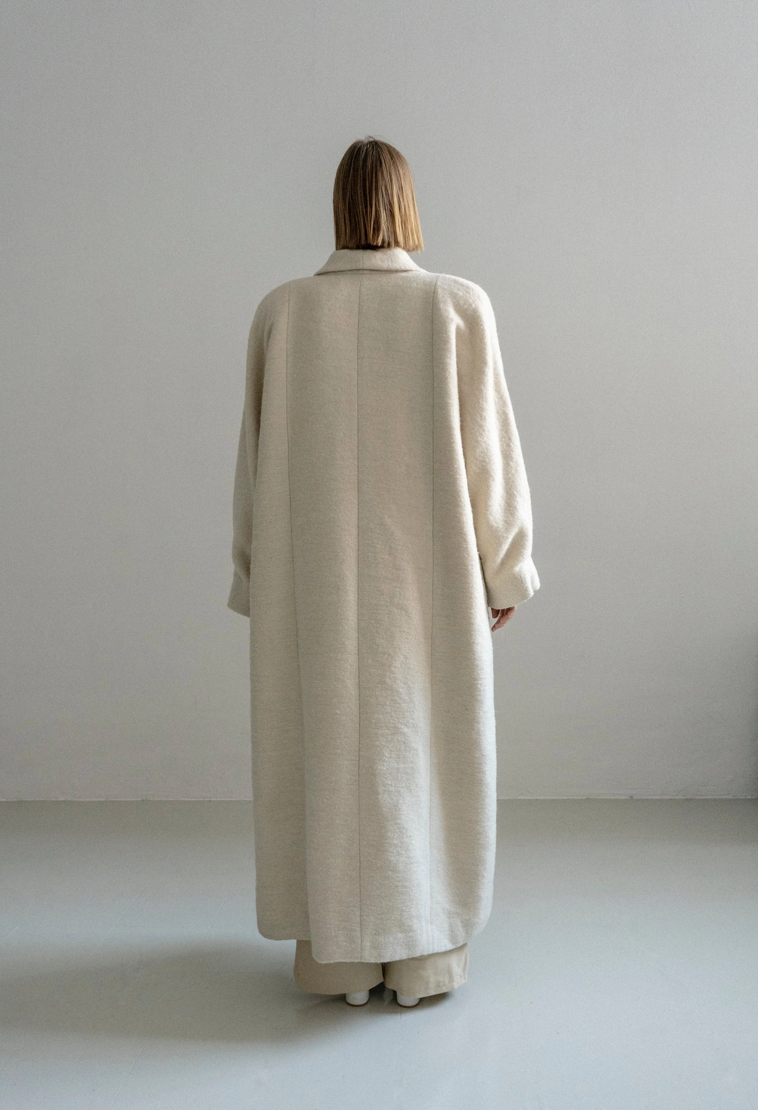 Kosiv Cream Hemp Wool Oversize Coat