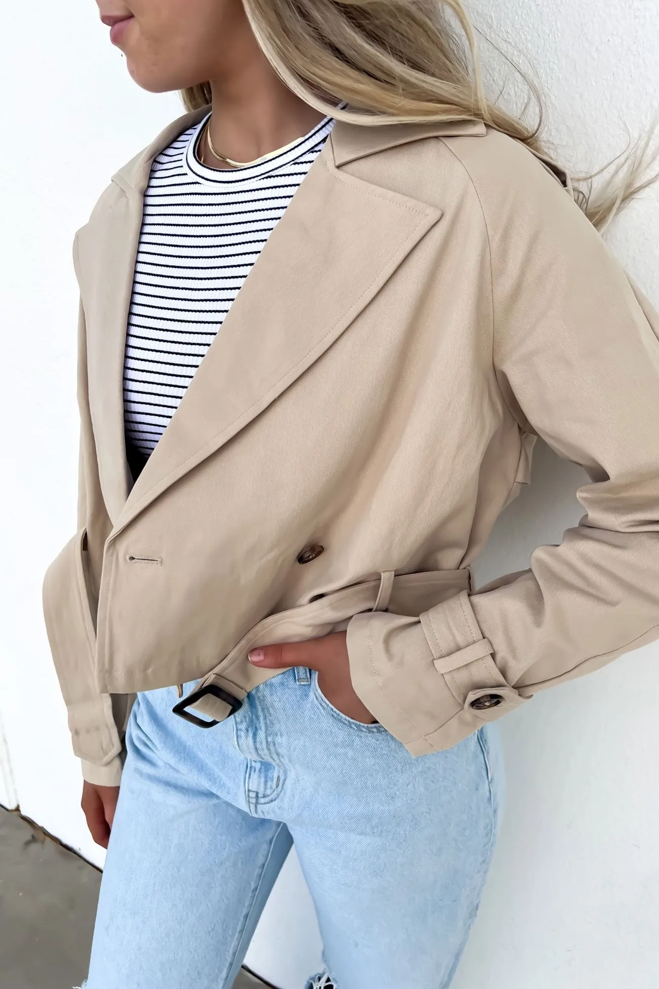 Lauren Cropped Trenchcoat Natural