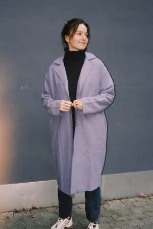 light wool coat - dessau - lilac