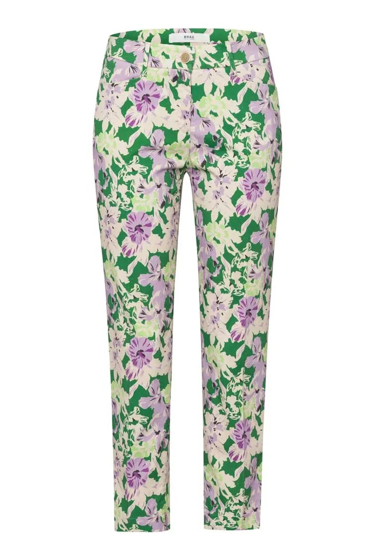 Mara S Green Floral Printed Chinos