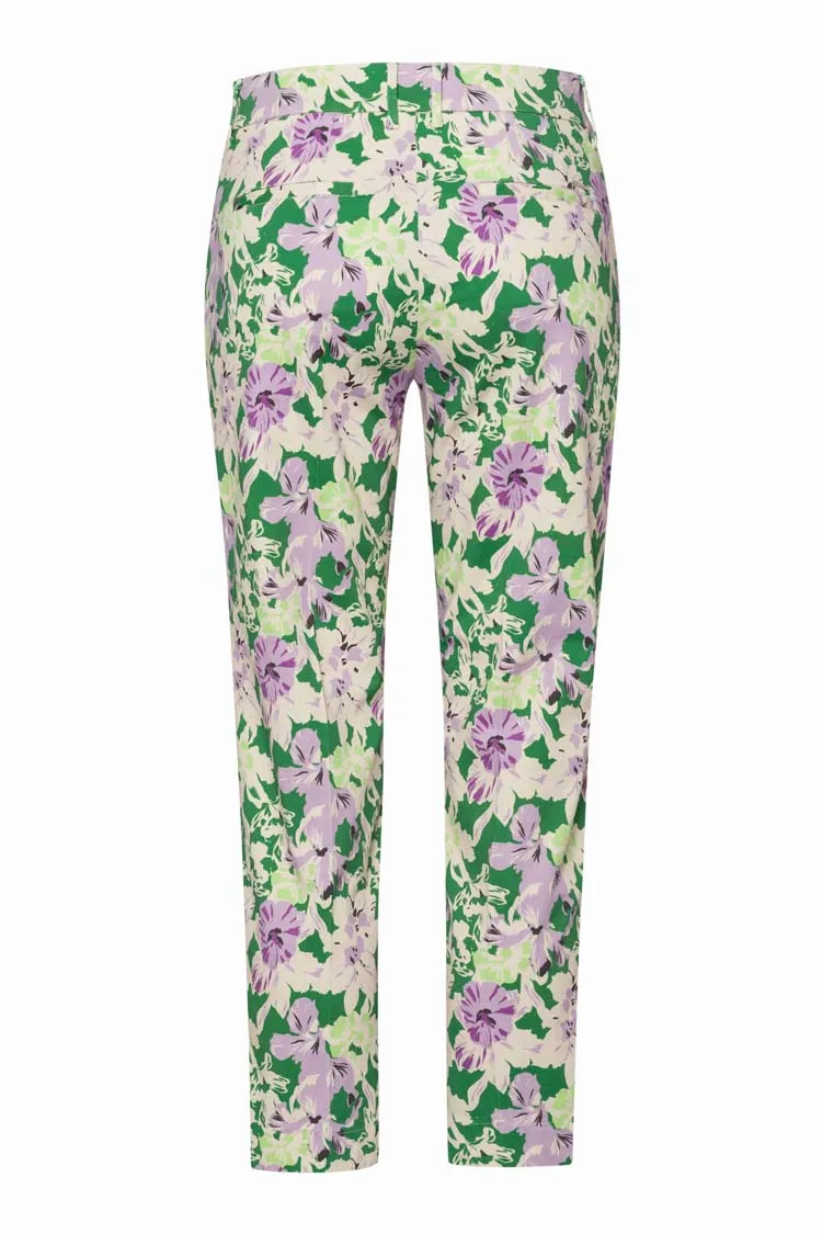 Mara S Green Floral Printed Chinos