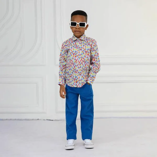 MULTI COLOUR LONG SLEEVE SHIRT FOR BOYS