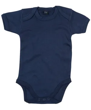 Navy Blue Organic Cotton Baby Bodysuit