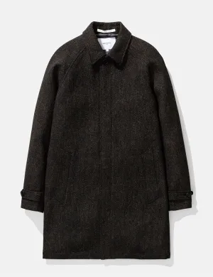 Norse Projects Svalbard Harris Tweed Coat - Black Multi