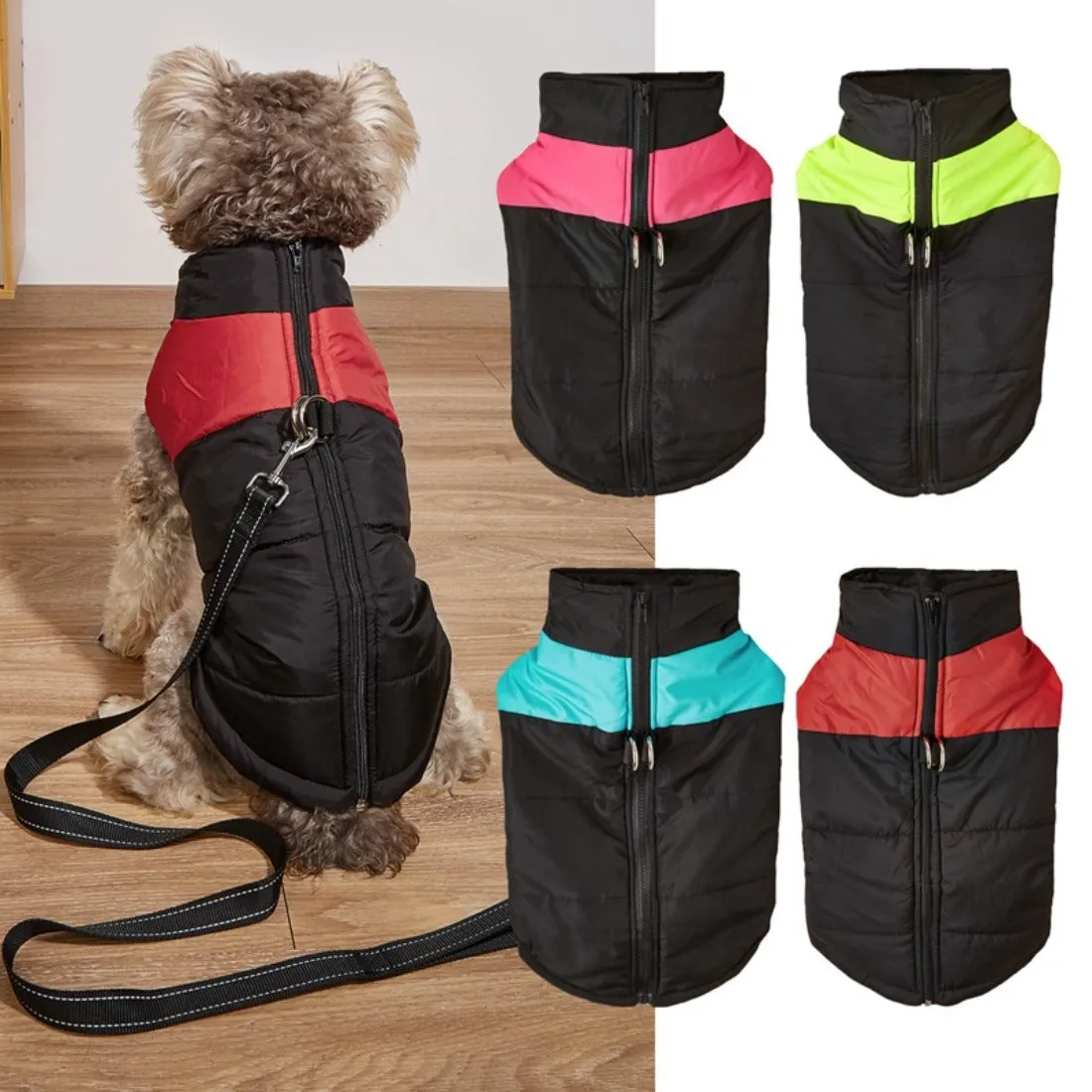 Ozzie - Color-Block Winter Warmth Pet Clothing