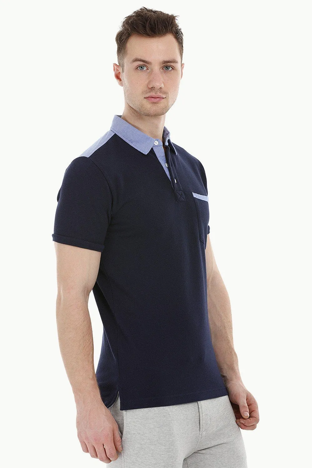 Pique Navy Polo T-shirt