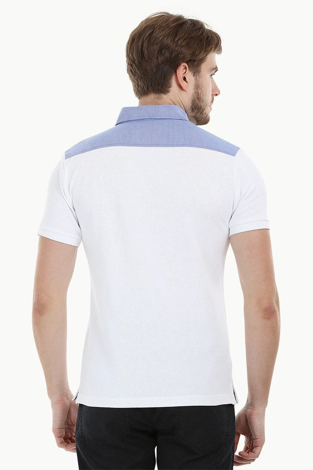 Pique White Polo T-shirt