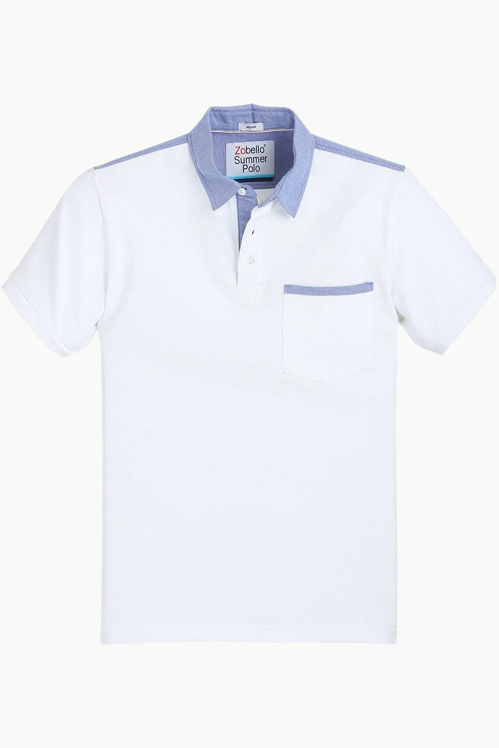 Pique White Polo T-shirt