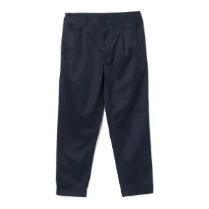 Pleated Twill Trousers - Navy