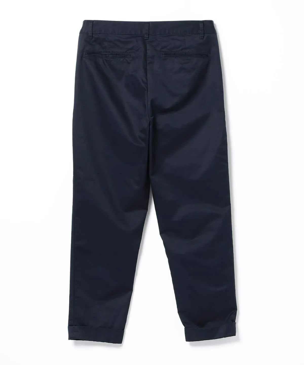 Pleated Twill Trousers - Navy