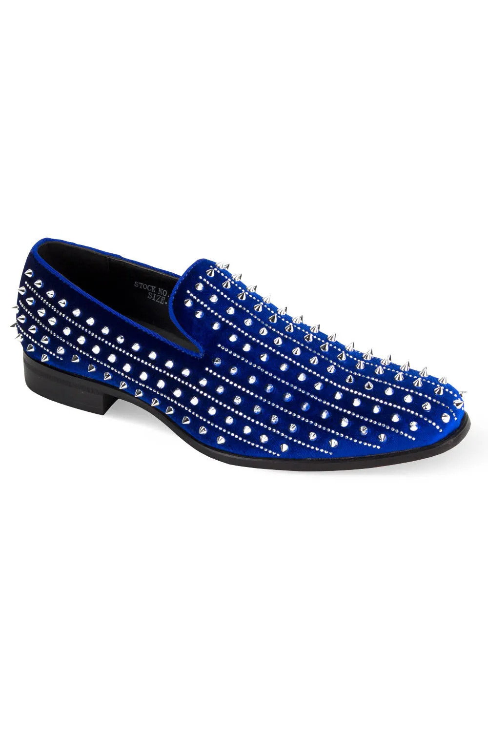 "Harvie"Spiked Smoker Royal Blue Tuxedo Shoes