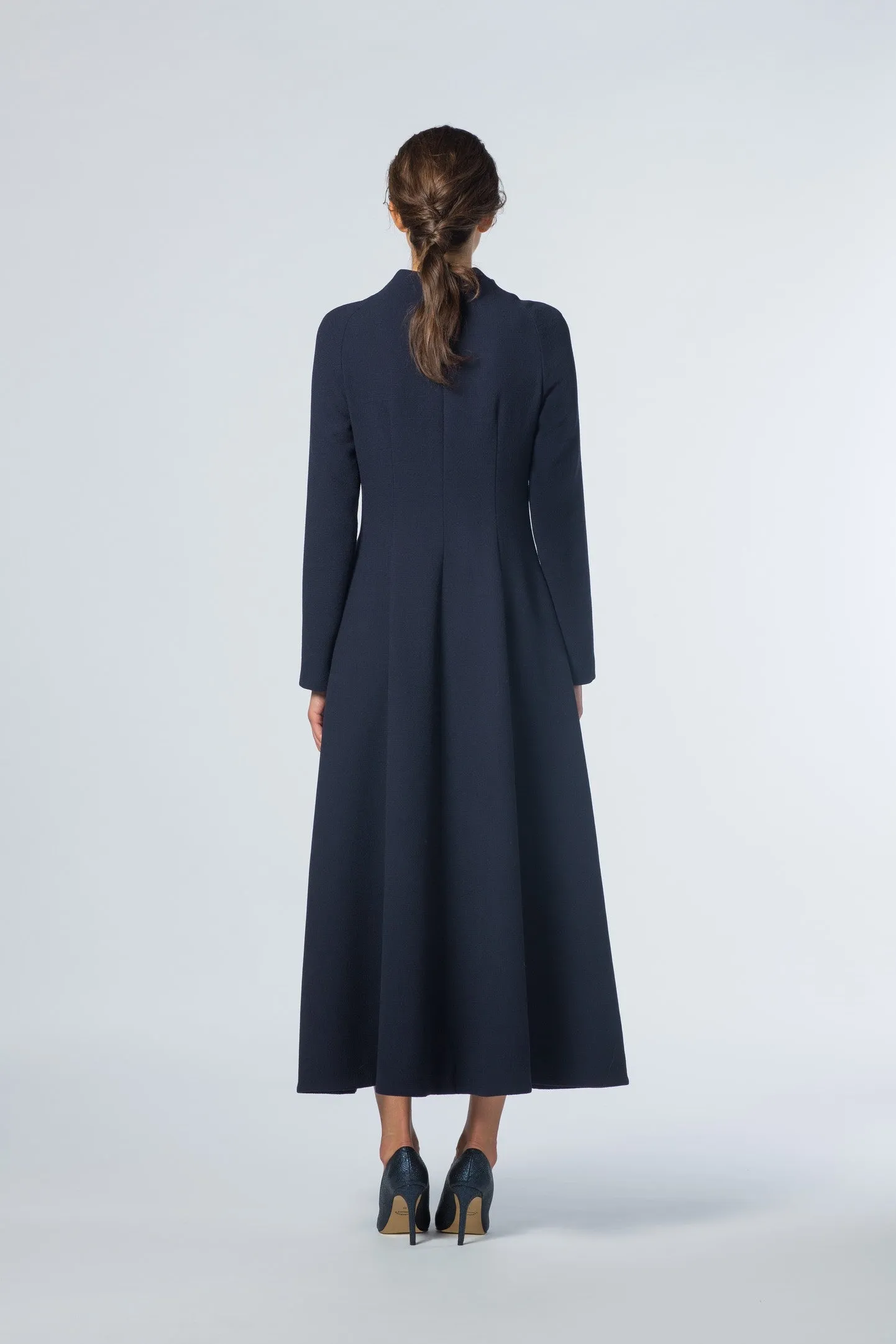 RUBUS NAVY BLUE ELEGANT COAT-DRESS