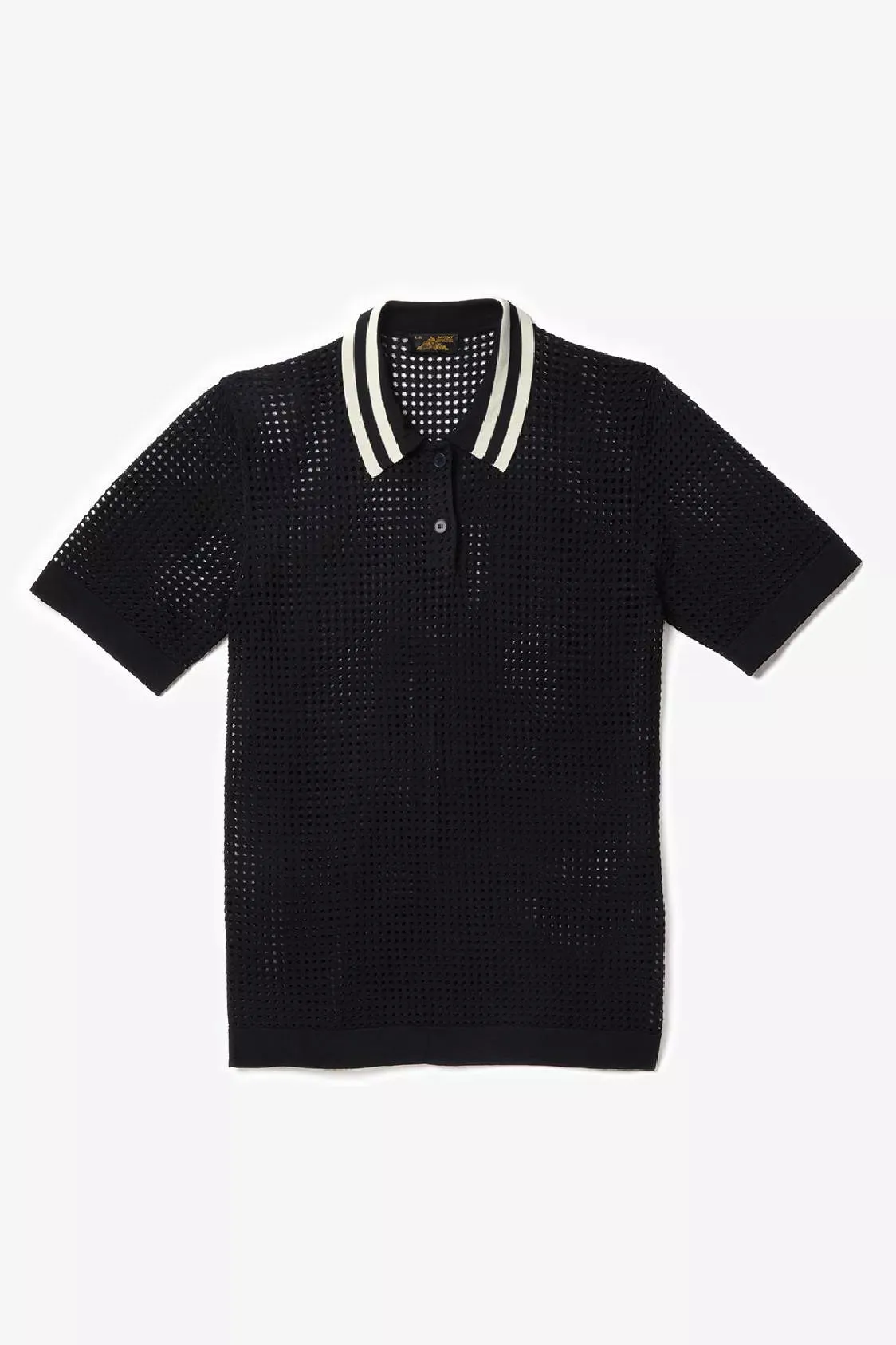 Sanoli Eyelet Polo Sweater Black