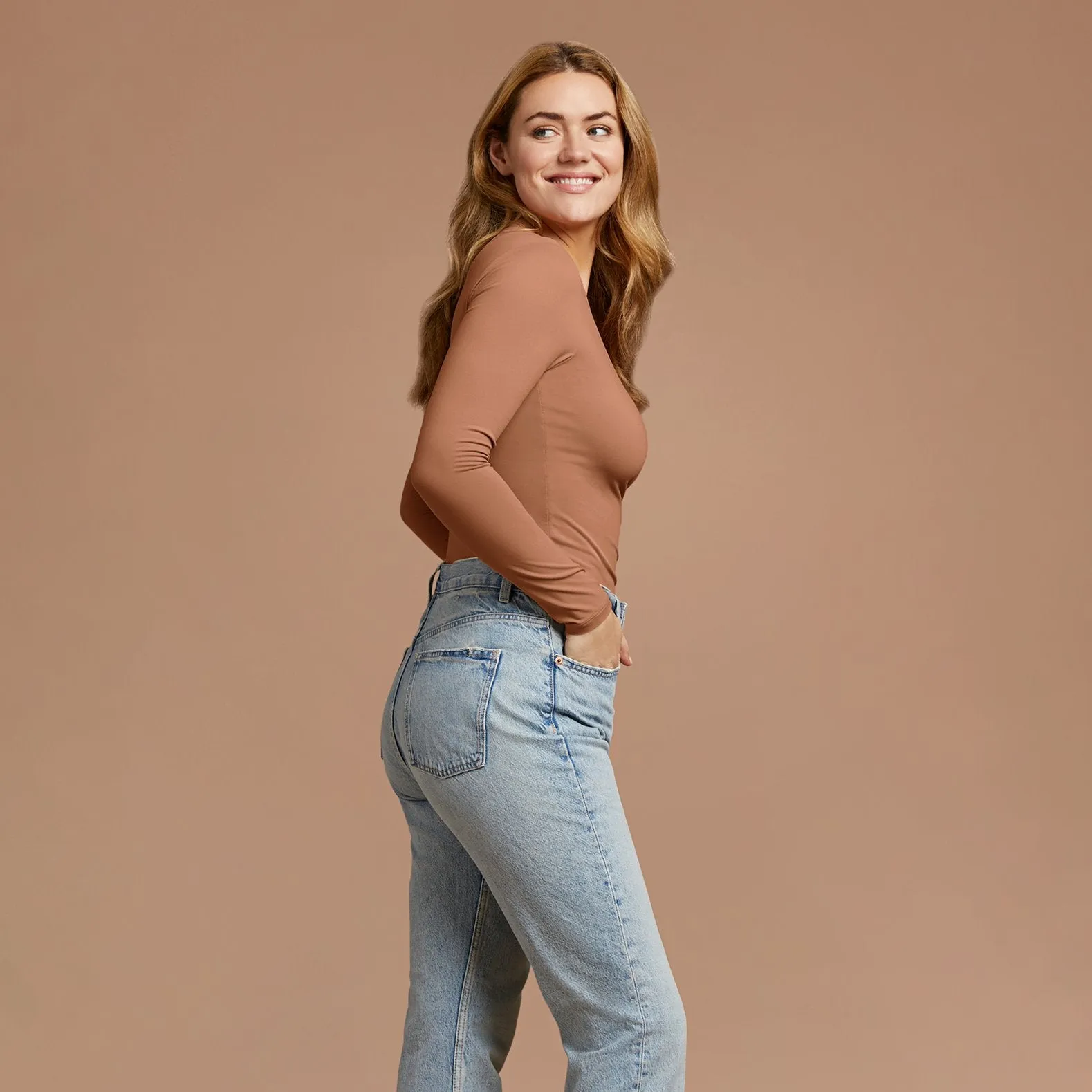 Seamless Long Sleeve Shirt | Clay