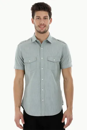 Short Sleeves Shirt with Epaulets