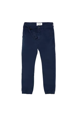 SKATER Navy - Elasticed Bottom Chino Fit Pants