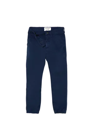 SKATER Navy S - Elasticed Bottom Chino Fit Pants