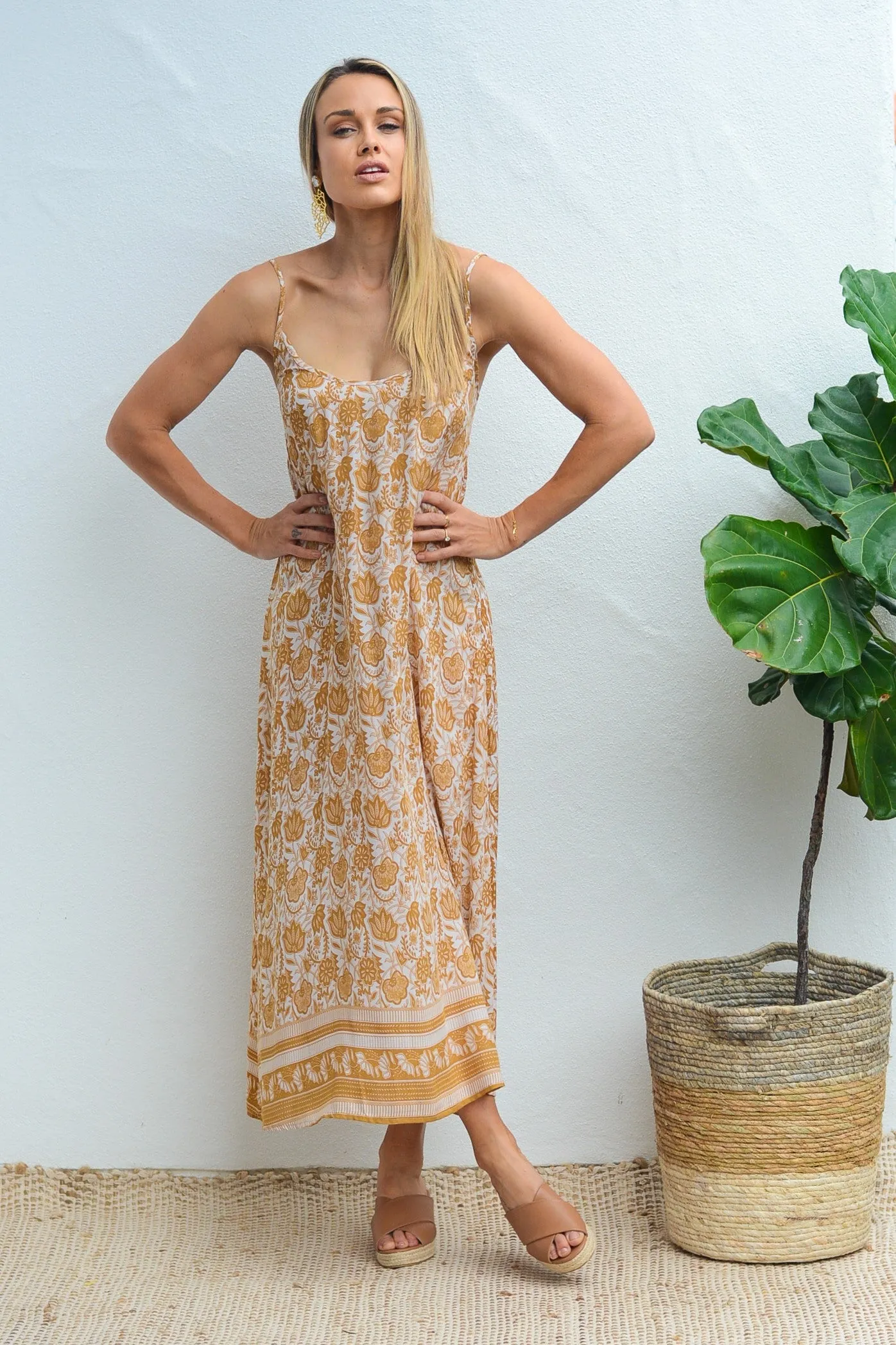 Slip Dress Midi Wildflower