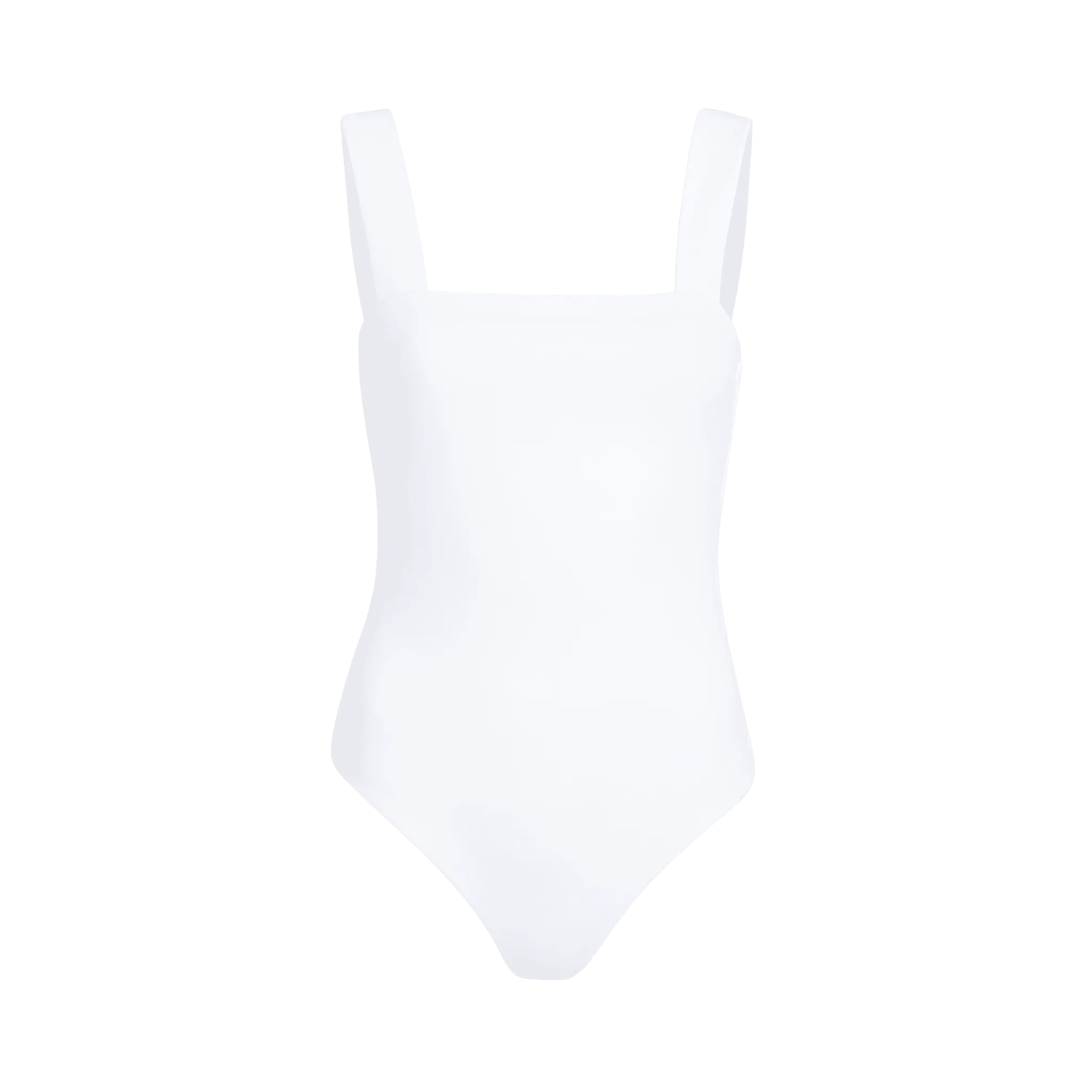 Square Neck Tank Bodysuit | White