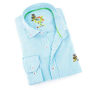 The Softest Stripe - Colores Edition FROG Shirt - Caribbean Blue