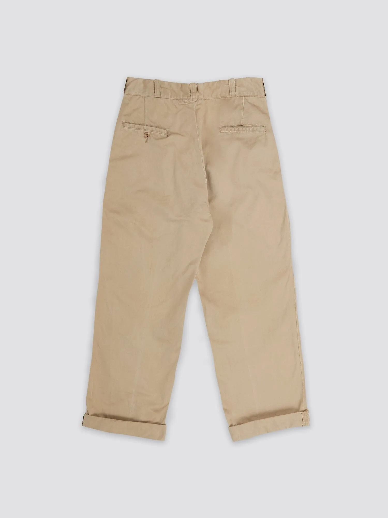 US ARMY 1950S MILITARY KHAKI CHINOS